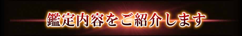 鑑定内容をご紹介します